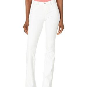 7 For All Mankind Women's 31 High-Waist Ali Classic Flare Jeans White NWT $218